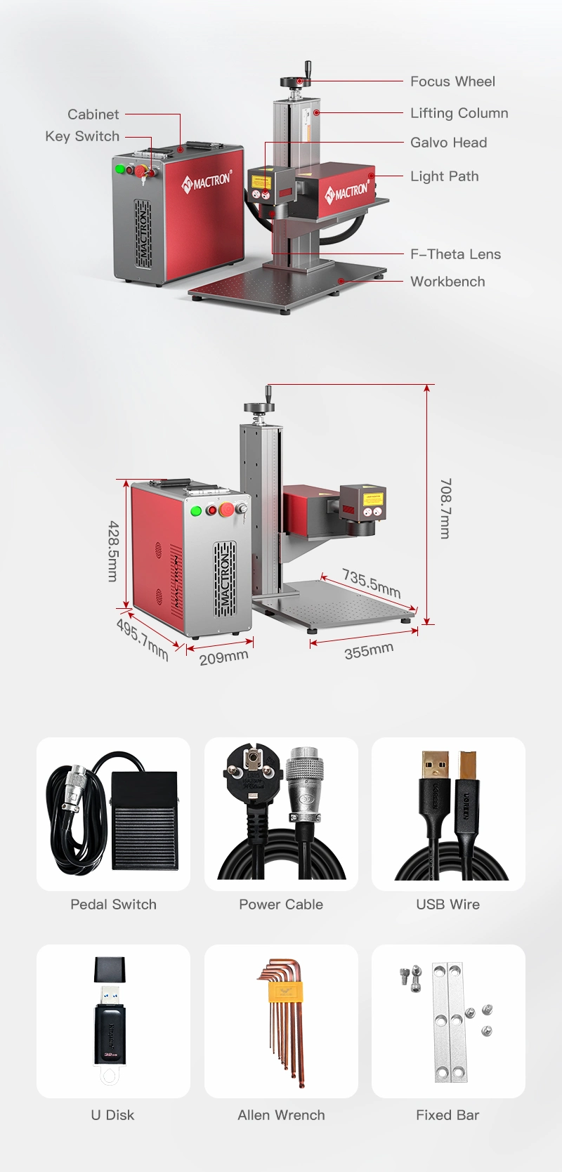 Guangdong High Quality Desktop UV Laser Marking Machine