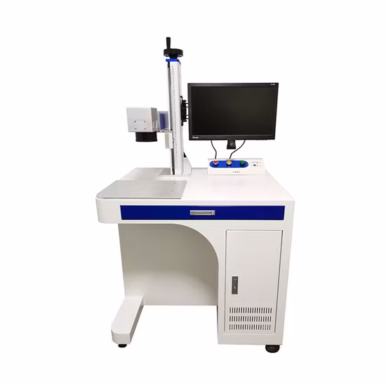 30W Enclosed Design Fiber Laser Marking Machine with Focus Finder &amp; Motorized Z-Axis