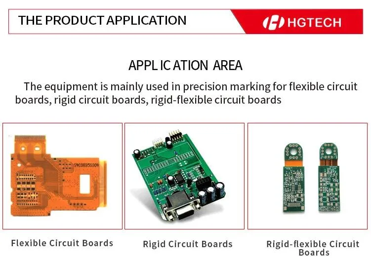 Hgtech Hot Sell Multifunctional Enclosed SMT PCB Assembly Production Line CO2/Fiber/Green/UV Fiber Laser Marking Machine for Sale