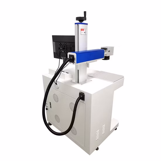30W Enclosed Design Fiber Laser Marking Machine with Focus Finder &amp; Motorized Z-Axis