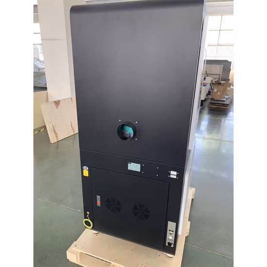 30W Enclosed Design Fiber Laser Marking Machine with Focus Finder &amp; Motorized Z-Axis