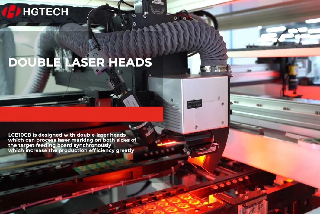 Hgtech Hot Sell Multifunctional Enclosed SMT PCB Assembly Production Line CO2/Fiber/Green/UV Fiber Laser Marking Machine for Sale