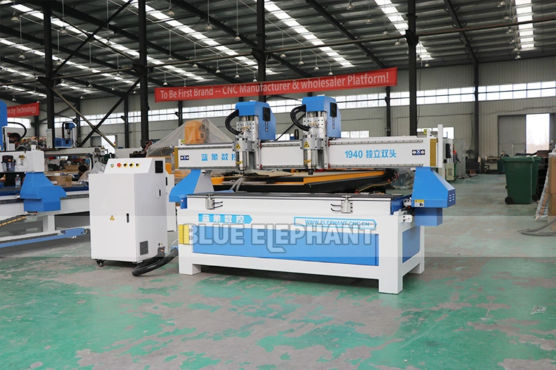 Multi Spindle 1940 3D Wood CNC Router with High Speed CNC Router with Double Head