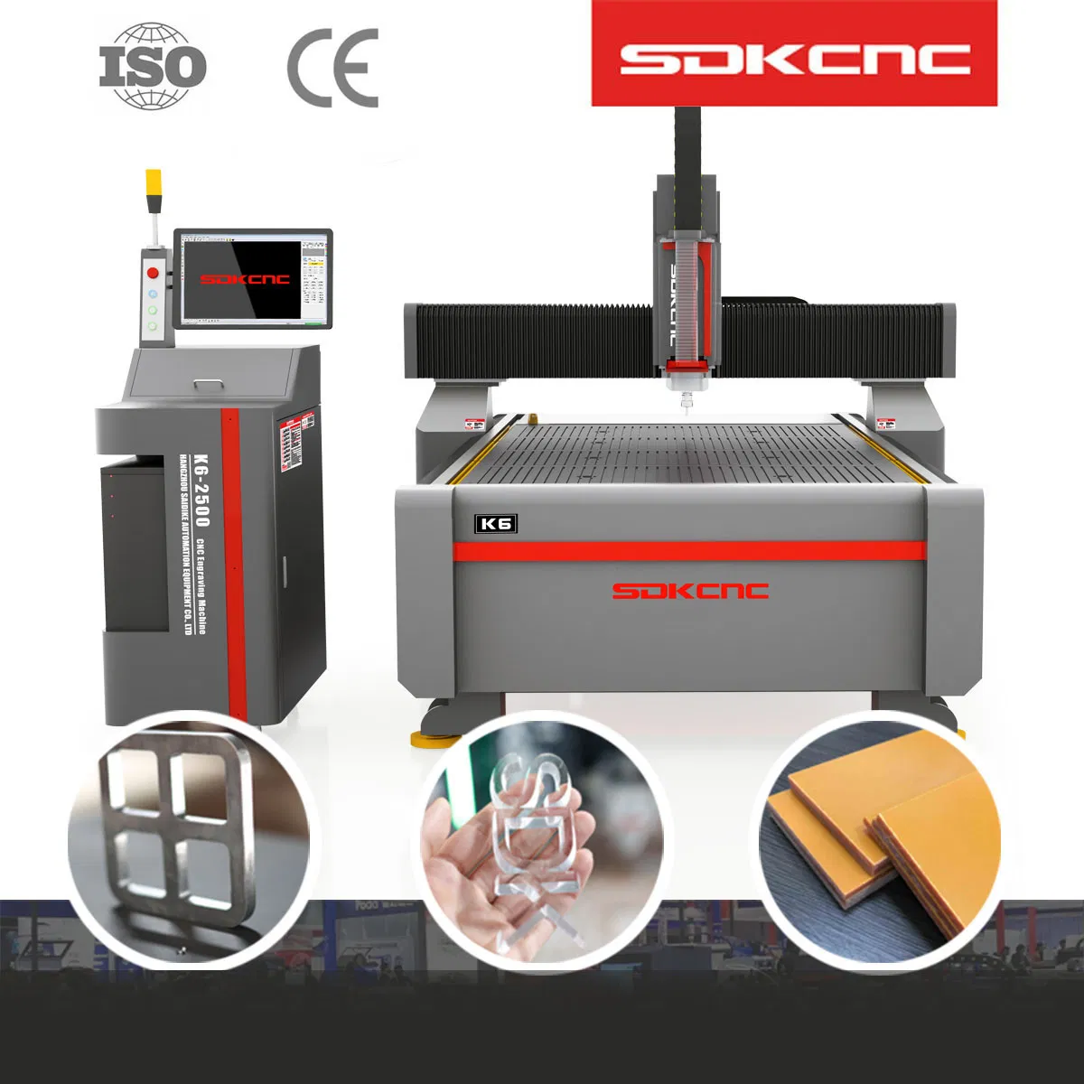 China Top Manufacturer 6 Axis Two Working Table 3D Foam Mould Making and Cutting Machine Wood Plastic Acrylic CNC Router