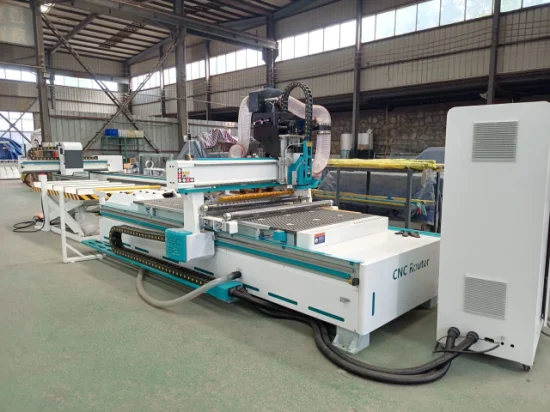 Auto Feeding and Nesting Wood CNC Router Furniture Making Machine with Auto Labeling